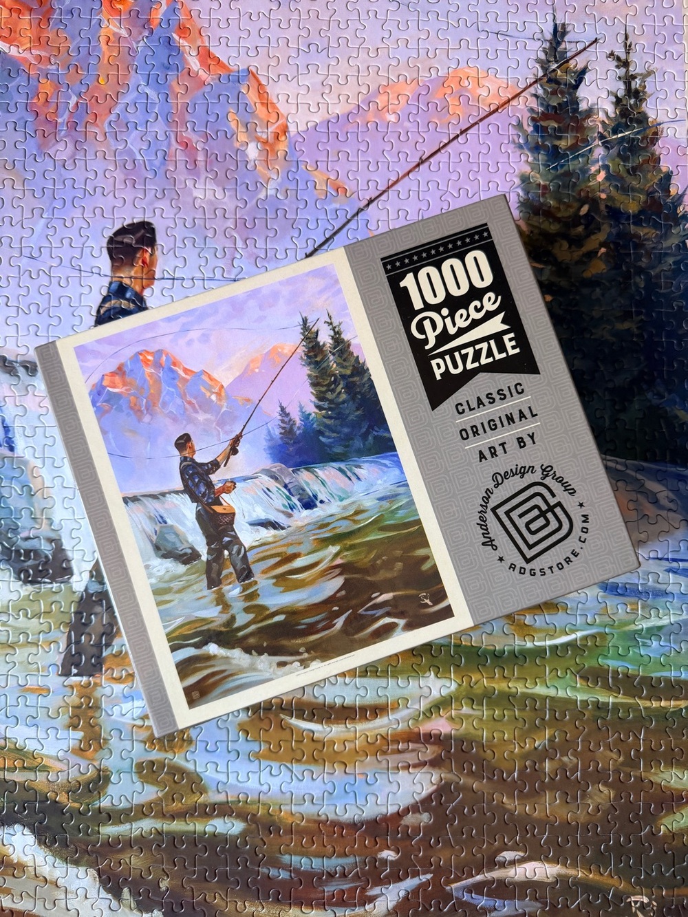 Vintage Fly Fishing Poster 1000 Piece Puzzle by MyPuzzle